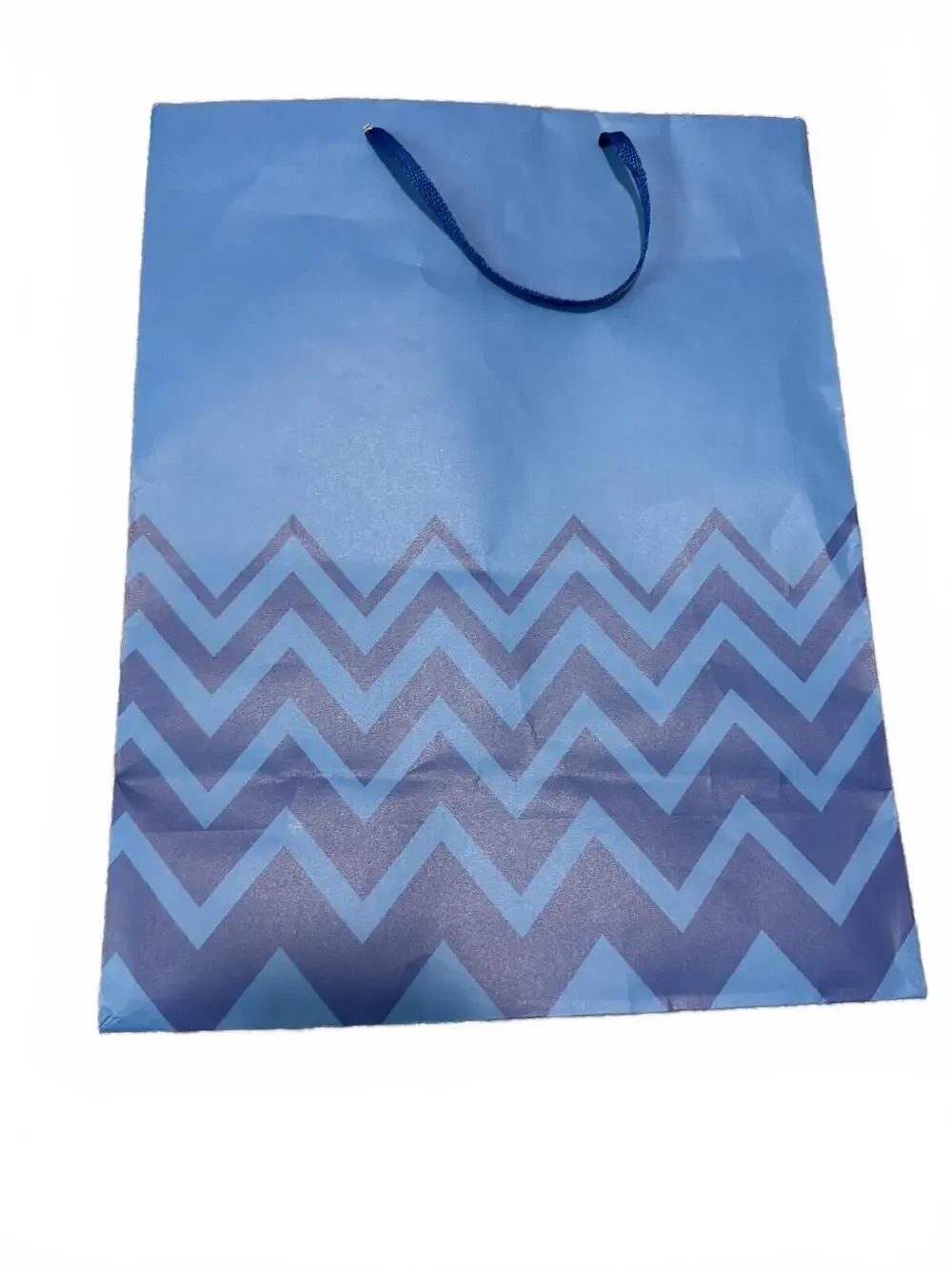 Hallmark Blue Gift Bag with Zigzag Design